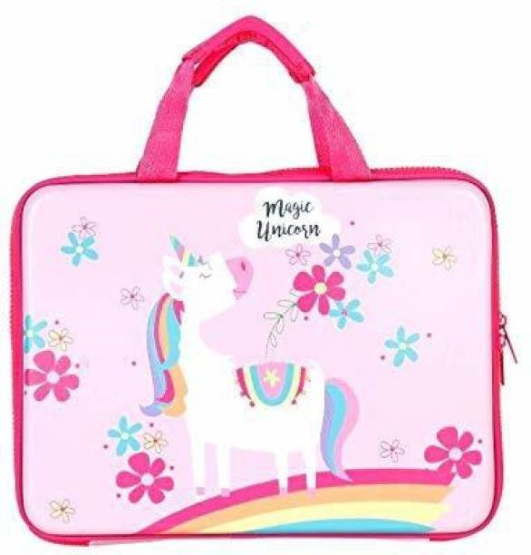 Supplybel Multi-Layer Large Capacity Hardtop Bag for Tablet/iPad with Compartment for Kids Cosmetic Holder Size Unicorn Art Plastic Pencil Box