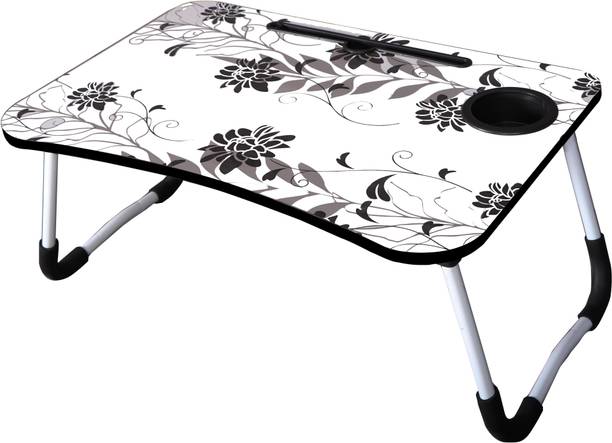 VRTREND Multipurpose Foldable with Cup Holder, Study , Bed Wood Portable Laptop Table