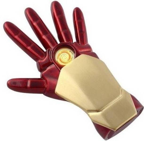 Explorer ™ Superhero Avengers Iron Man Hand Metallic Rechargable Pocket Size Lighter || No Fuel | No Gas | Flameless Windproof | Marvel Character Iron man Power hand pocket Size lighter is Unique Design | Gifting Purpose For Friends Cigarette Lighter, USB Charger