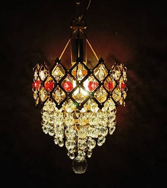 BILAL ANSARI 160MM Jhoomer RED NUG GLOSSY LOOK CHANDELIER CEILING LAMP WITH DECENT LIGHT Chandelier Ceiling Lamp Chandelier Ceiling Lamp