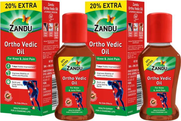 ZANDU Ortho Vedic Oil 50ml + 20% Extra (Pack of 2) Liquid