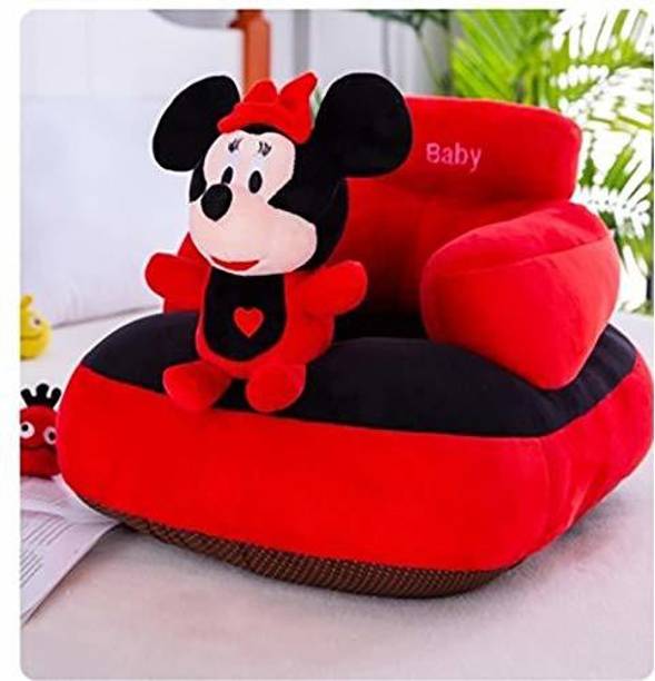 Sarika Enterprises Mickey Mouse Shaped Soft Plush Cushion Fabric Sofa