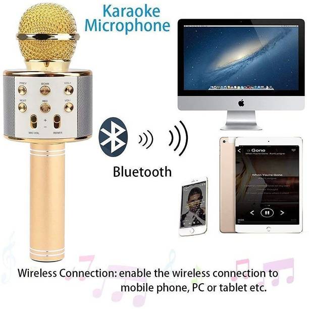Y2H Enterprises Advance Ws-858 Bluetooth Mic Wireless Handheld Karaoke Microphone Mic for singing with Speaker for All Smartphones Microphone