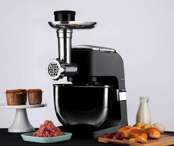 Hafele Viola Pro, Kitchen Machine with 6.5L Mixing Bowl, 3 Mixing Attachments, Vegetable Slicer (4 Attachments) castline Series 1300 Mixer Grinder (Black)