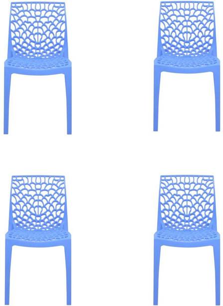Supreme WEB BLUE SET OF 4 CHAIR FULLY COMFORT nd weight bearing capacity 150 kg outdoor chair. Plastic Outdoor Chair