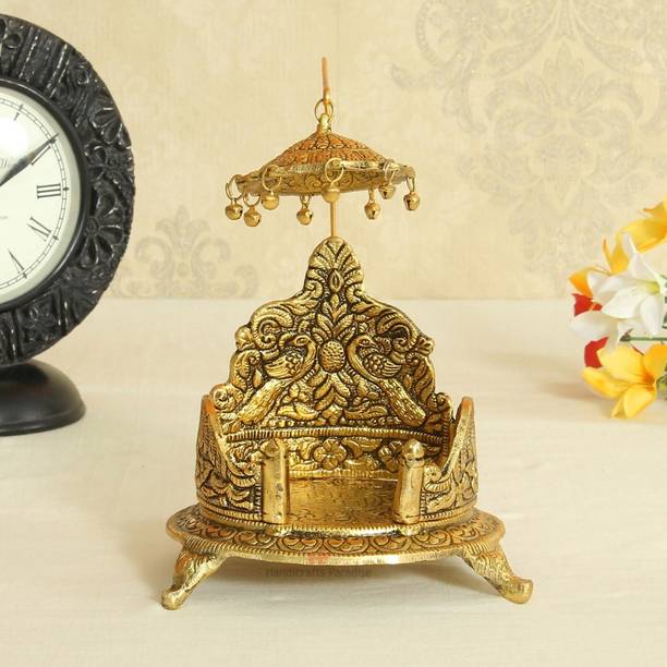 Handicrafts Paradise Singhasan in metal antique gold plated by Handicrafts Paradise Decorative Showpiece  -  22.86 cm