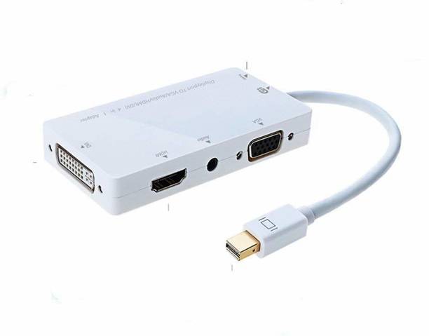 Nsinc  TV-out Cable 4 in 1 Mini Display Port Thunderbolt to HDMI/DVI/VGA/Audio Converter Adapter with Power