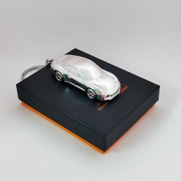 play run 3 in 1 Flameless Windproof Electric Lighter+Mini Sports Car Shaped Keyring+Emergency Flashlight | Keychain for Car,Bike & Other Keys | USB Charging Rechageable Cigarette Lighter S_USB_Car Lighter@ Cigarette Lighter