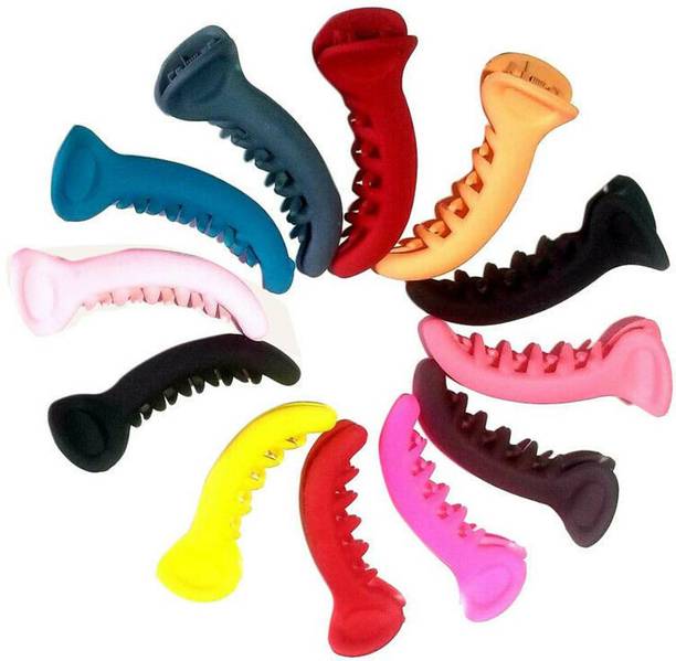 Ghelonadi Ponytail Barrettes Hair Accessories for Thick Fine Hair Girls& Women (Packof 12) Banana Clip