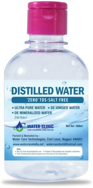 Water Care Ultra Pure Di-Ionised Distilled Water for Battery/Inverter/Medical Equipment's/Chemicals and Cosmetic Formulations - with Flip Cap/250ml Bottle Kitchen Cleaner