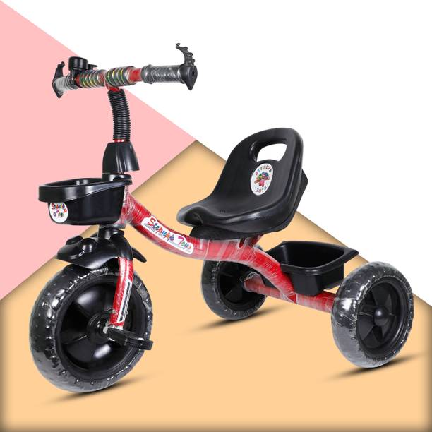 Stepupp RED BACK AND FRONT BASKET Tricycle