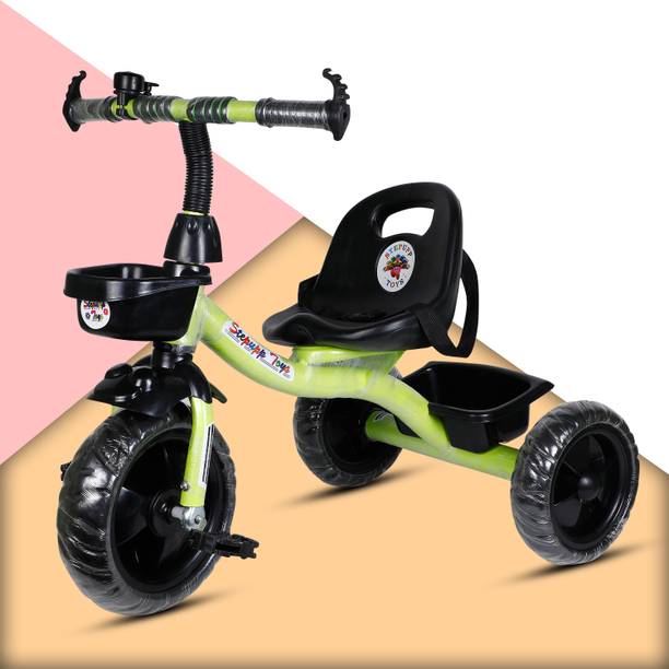 Stepupp G GREEN BACK AND FRONT BASKET FOR BABY-07 Tricycle