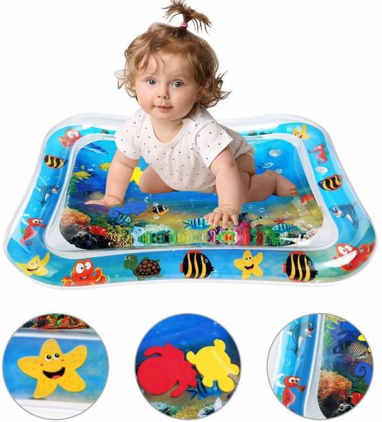 ZILLTOYIN Baby Kids Water Play Mat Toys Inflatable Tummy Time Leakproof Water Play Mat and Toddlers Perfect Fun Activity Inflatable Mat, Activity Play Center Indoor and Outdoor Water Play Mat for Baby Wired Baby Wet Reminder