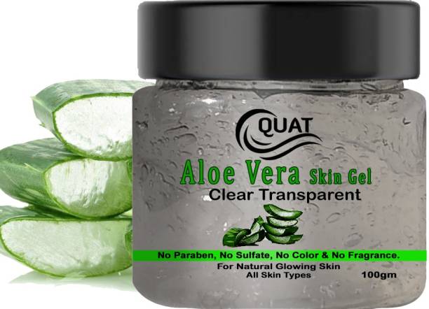 QUAT Aloe Vera Skin Gel Clear Transparent For Natural Glowing Skin All Skin Types