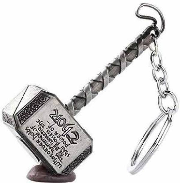 BlankLeaf Thor Hammer Brass With Wording Metal Keyring Key Chain Key Chain