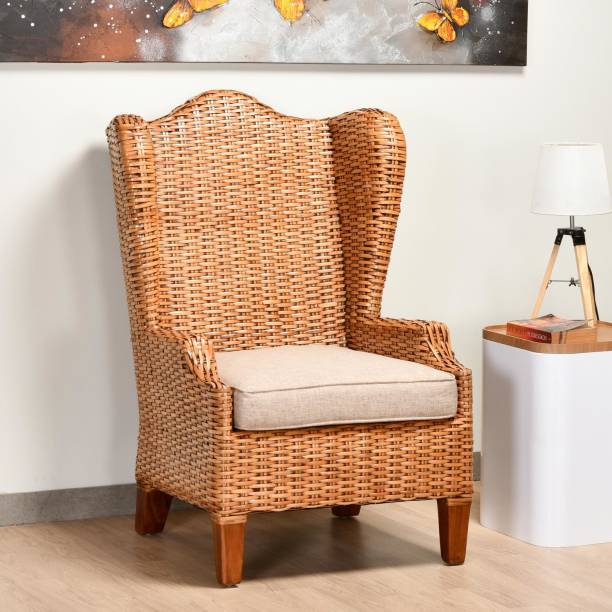 @Home by nilkamal Tigris Cane Living Room Chair