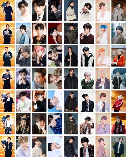Pack of 56 BTS Band Members Photos collections| for BTS Army| HD+ Quality Photographic Paper
