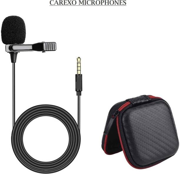 carexo Clip on Collar Tie Pocket For Voice Recording, Youtube Video, Conferencing Collar Mic Connects with Mobile, Pc, Laptop, Dslr Camera Microphone Microphone hold