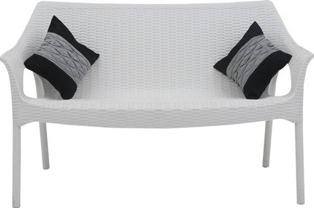 Supreme Love Seat 2 Seater Sofa with Arms Designer Plastic Outdoor Chair