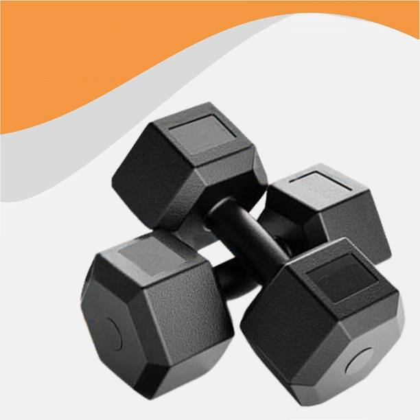 COGNANT FITNESS (2kg Pair) Dumbbell Set - 1 Pair of Dumbbells - best for Home FITNESS Fixed Weight Dumbbell