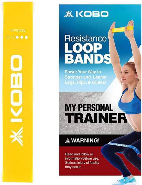 KOBO Resistance Loop Bands Level 3 with Workout Guide Booklet (IMPORTED) Resistance Band