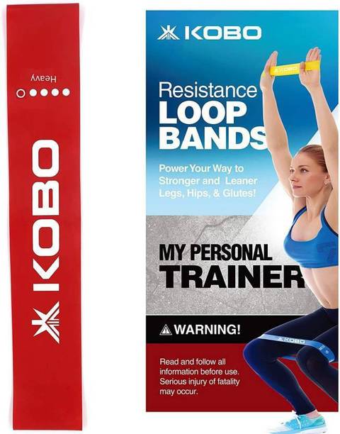 KOBO Resistance Loop Bands Level 4 with Workout Guide Booklet Resistance Band