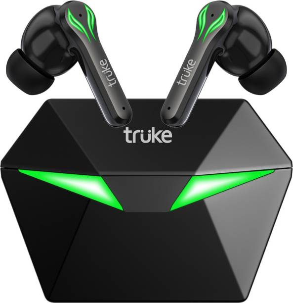 truke BTG1 Earbuds with Game Mode, 48H Playtime, Quad Mic ENC, 13mm driver, AAC codec Bluetooth Gaming Headset