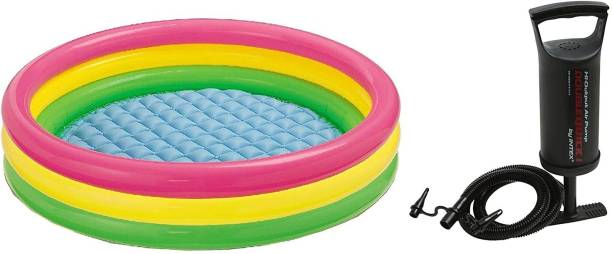 AR KIDS TOYS Air Baloon Pump and Intex - 57422 Sunset Glow Baby Pool Portable Pool