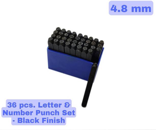 Luxuro Number Punch Set 3/16" - (4.8 mm) Hardened Steel/Metal Die Jewelers with Case Punches & Punching Machines
