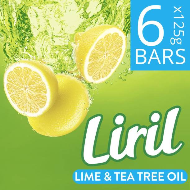 Liril Lime and Tea Tree Oil Bath Soaps,Paraben Free Soap Bar