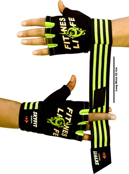 स्काईफिट Super Strong Wrist Support Gym Sports Gloves जिम और फिटनेस दस्ताने