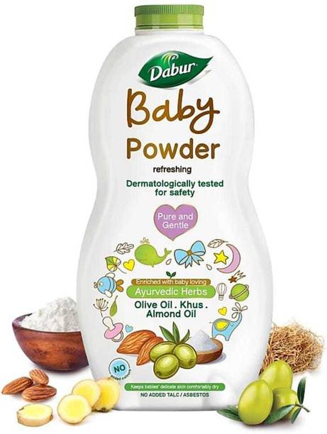 Dabur Baby Powder: No added Talc and Asbestos | Contains Oat Starch , Arrowroot Powder & Amba Haldi |Hypoallergenic & Dermatologically Tested with No Paraben & Phthalates - 150 g