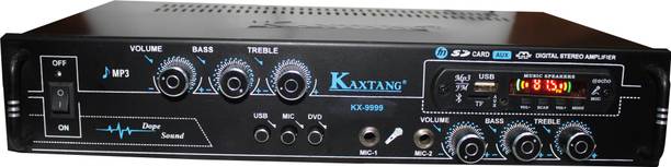 KAXTANG 9999 NEW SERIES METAL DJ REMIX ABSTRACT VERSION WITH BETTER SOUND QUALITY 160 WATT USB SELECTOR MIC SELECTOR AND DVD SELECTOR WITH HEAVY HEAT SINK Double Mic TV/ DVD / BT / USB/SD Card /FM /AUX 5000 W AV Power Amplifier