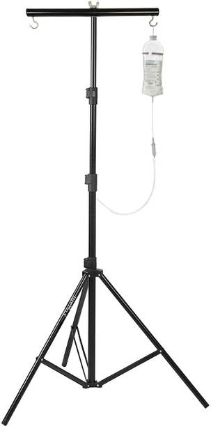 GiftMax Glucose and Saline stand portable and adjustable made in India, holding weight 8 feet capacity 5 kg easy to use easy to carry Tripod Laboratory Tripod Stand