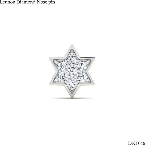LORDS JEWELS Lennon Diamond Nose pin 18kt Diamond Yellow Gold Stud