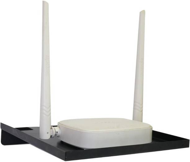 ONESTOP Metal Set Top Box Stands | Wi Fi Router Stand/Holder Steel Wall Shelf | Unbreakable DTH Wall of Stand for Mobile TV Connection for Home | Living Room | Steel Wall Shelf