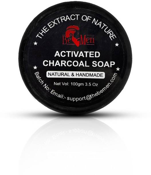 BEMEN Activated Charcoal Soap for Deep Cleaning with Olive Oil, Activated Charcoal Powder, and Glycerine | Charm and Fresh Fragrance