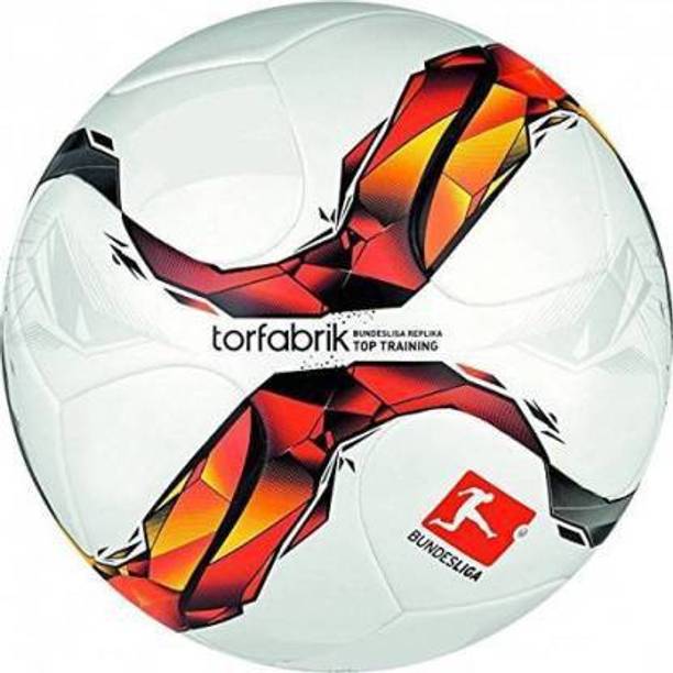 JOJOMART Bundesliga Football - Size: 5 (Pack of 1, Red, White, Black, Yellow) Football - Size: 5