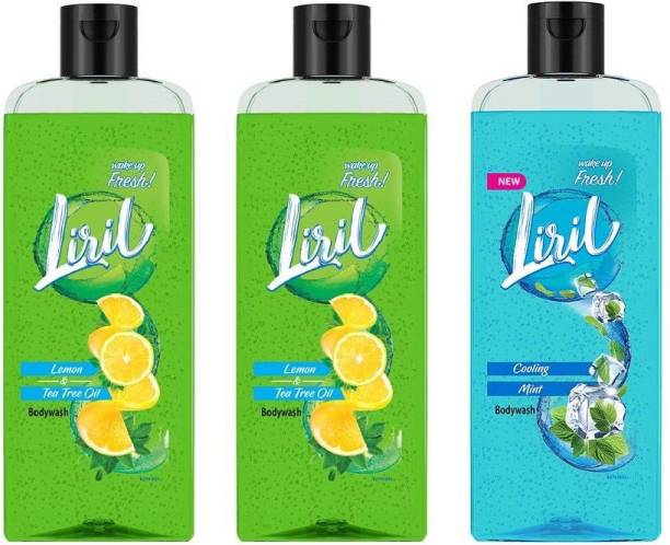 Liril Lemon and Tea Tree Oil Body Wash 250 ml + Cooling Mint Body Wash 250 ml