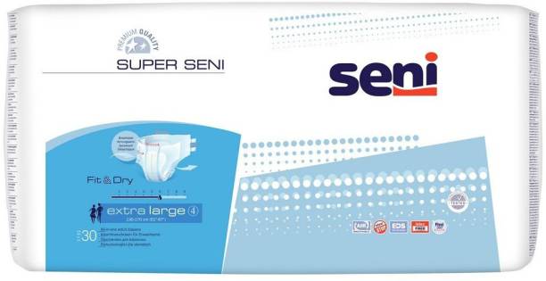 Super Seni Seni Super XL 30 Pcs Breathable Adult Diapers (51''-67") Adult Diapers - XL