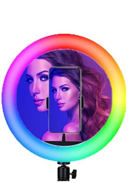 Wrapo 10 Inch Multi Color RGB 360° Rotatable Remote Control Ring Light Photography Dimmable Studio Lighting for For Live Streaming, Make up, Video Conference, Online Classes Ring Flash