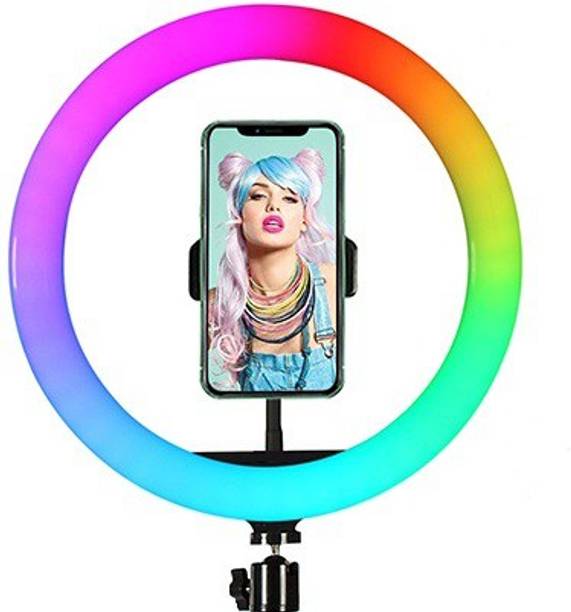 Wrapo 10 Inch Multi Color RGB 360° Rotatable Remote Control Ring Light Photography Dimmable Studio Lighting for Live Streaming Ring Flash