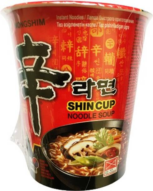 Nongshim Shin Cup Noodle Soup 68G (Imported) (Pack 1) Cup Noodles Non-vegetarian