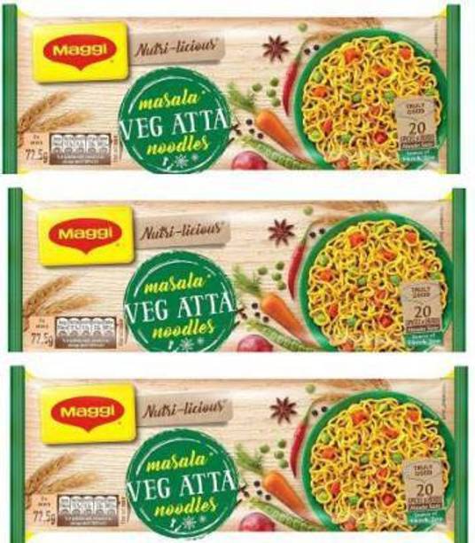 Maggi Nutri-licious Atta Masala Instant Noodles Vegetarian 870g (290g*3} Instant Noodles Vegetarian Instant Noodles Vegetarian