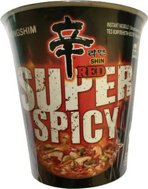 Nongshim Red Super Spicy Instant Cup Noodles 68g(Pack 1) Cup Noodles Non-vegetarian