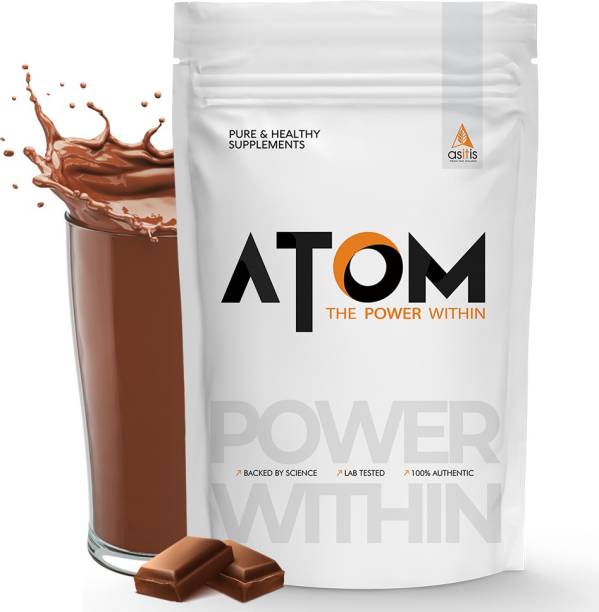 AS-IT-IS Nutrition ATOM 1kg with Digestive Enzymes | 27g protein | 5.7g BCAA |Lab Tested Whey Protein