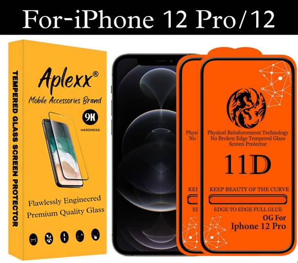 aplexx Edge To Edge Tempered Glass for Apple IPhone 12 Pro, Apple IPhone 12