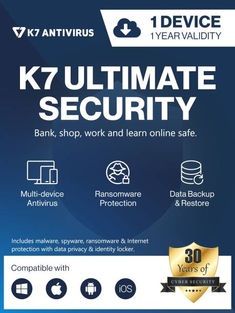 K7 Security 1 PC 1 Year Ultimate Security (Email Delivery - No CD)