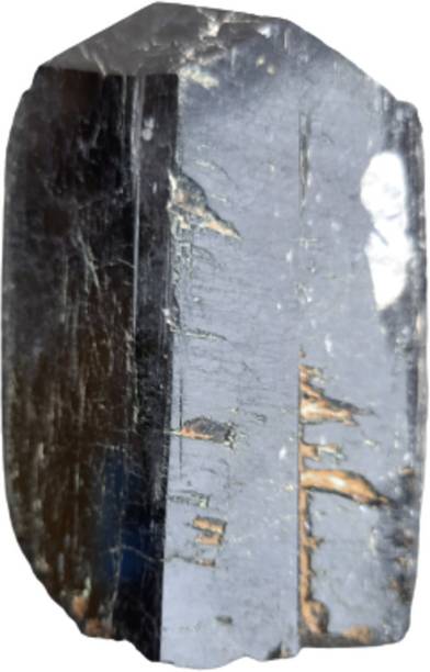 Maitri Export Maitri export Raw Black Tourmaline stone standing - polished top - Raw black tourmaline crystal Decorative Showpiece  -  2 cm