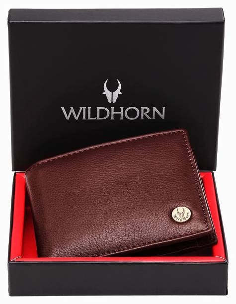 WILDHORN Men Casual, Formal Maroon Genuine Leather Wallet
